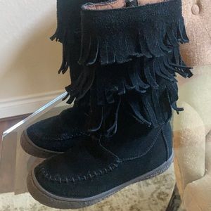 EUC girls boots L’amour fringe black